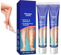Lymphatic-Drainage Massage Cream - 2026 Upgrade Leg Edema Cream, Edema Relief for Legs and Feet, Fast-Absorbing and Non-Greasy, Massage Oil for Legs, Suitable for All Skin Types (2 Pcs)