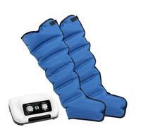 Lymphatic Drainage Massager,6-Cavity Leg Massager Pneumatic Wave Device Pressotherapy Boots Relax Instrument,Leg Massagers For Pain And Circulation,Timed And Adjustable Pressure (Blue 6 Cavity)