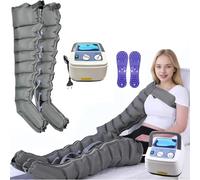 Lymphatic Drainage Massager, 8/6 Cavity Air Compression Boots for Lymphedema Circulation, Electric Circulation Improve Pain Waist Leg Arm Relax, Quiet Operation (8 Cavity, 2legs)