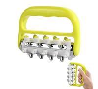 Lymphatic Drainage Massager,Cellulite & Fascia Massage Tool,Scar Tissue Massage Tool,Muscle Relief & Lipedema Treatment,Personal Handheld Massage Roller for Shoulder,Neck,Thigh,Leg,Back (Yellow)