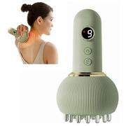Lymphatic Drainage Massager, Deep Tissue Machine with Heat & Light Therapy, Electric Cupping Machine Scraping Device for The Whole Body Home Massage (Green)