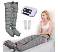 Lymphatic Drainage Massager Electric Air Compression Device, 8 Cavity Pressotherapy System 30-240 mmHg for Arms Legs Waist Pain Relief, Adjustable Timing Function Circulation Enhancer