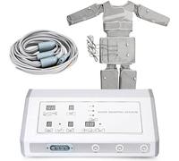 Lymphatic Drainage Massager, Electric Leg Air Compression Massager,Air Pressure Slimming Massagers, Full Body Massage Machine Pain Relax,Grey (Grey)