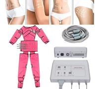 Lymphatic Drainage Massager, Electric Leg Air Compression Massager,Air Pressure Slimming Massagers, Full Body Massage Machine Pain Relax,Grey (Pink)