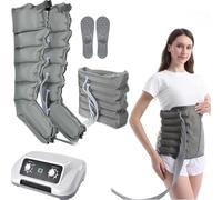 Lymphatic Drainage Massager Legs Compression Boots Recovery System, 6-Cavity Legs Arm, Waist Pressotherapy Massage Recovery Boots for Pain and Circulation Improvement Swollen (6 Chambers1 2 Legs+