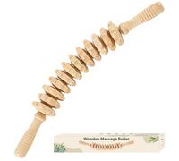 Lymphatic Drainage Massager Roller, Bounabay Wooden Massage Tool for Legs Cellulite Reduction, Stomach Rolling Massager Roller, Handheld Fascia Blaster for Body Sculpting & Muscle Recovery