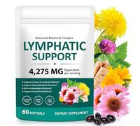 Lymphatic Drainage Supplement 4275mg 21-in-1 Herbal Complex Capsules | 60 Softgels with Dandelion, Burdock Root, Rich in Antioxidants & Nutrient - Supports Immune Health & Lymphatic Balance