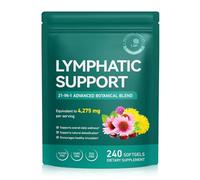 Lymphatic Drainage Supplement 4275mg | 240 Softgels | 21-in-1 Botanical Complex with Echinacea, Dandelion, Red Clover, Bromelain | Supports Healthy Circulation | Dairy Free, Gluten Free, Egg Free