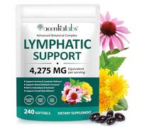 Lymphatic Drainage Supplements 240 Softgels | 21-in-1 Herbal Blend with Echinacea, Dandelion & Burdock Root | for Wellness & Fluid Balance