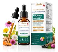 Lymphatic Drainage Supplements Drops for Immune, Cleanse & Detox, Lymph System Support, Liver Health with Echinacea,Calendula,Elderberry,Cleavers Herb,Burdock, Non-GMO, Raspberry Flavor - 60 ml