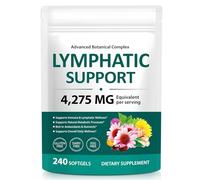 Lymphatic Drainage Supplements, Herbal Blend for Immune and Fluid Health for Men Women, Formula for Lymph System Balance (240 Softgels)
