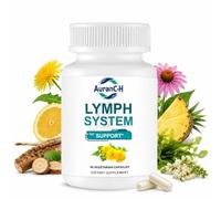 Lymphatic Drainage Water Retention Supplement, Lymphatic Drainage Capsules with Dandelion, Burdock, Cleavers & Echinacea, Supports Bloating, Fluid Balance & Daily Lymphatic Wellness - 60 Capsules