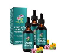 Lymphatic Drops,Lymph System Support Supplement,Burdock Root & Echinacea Natural Herbal Blend,for Daily Lymph Cleanse & Immunity,60ml*3pc