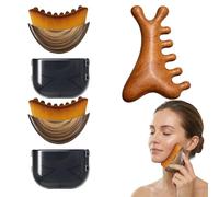 Lymphatic Face Brush, Lymphatic Drainage Brush 3-Piece Set for Facial Contouring, Daily Facial Massage to Reduce Puffiness and Enhance Skin Appearance, Includes Contour Brushes and Massage Comb