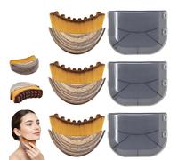 Lymphatic Face Brush, Lymphatic Face Brushes, Lymphatic Drainage Massager, Lymph Brush Face, Contour Brush for Chin and Jaw Shaping, Gentle Facial Cleansing and Fatigue Relief, Pack of 3