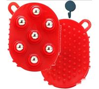 Lymphatic Gloves for Women, Lymphatic Drainage Gloves for Women Handheld Massage Ball Roller Body Care Body Muscles Roller Ball Massage Brush for Neck Back Foot Legs Arm(Red,2pcs)