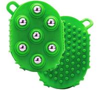 Lymphatic Gloves,Lymphatic Drainage Gloves for Women,Handheld Massage Ball,Beauty Roller Body Care Muscles Relief Tool with 7 Metal Roller Ball,360 Degree Massage Roller for Neck, Back, Legs (Green)