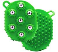 Lymphatic Gloves,Lymphatic Drainage Gloves for Women,Handheld Massage Ball,Beauty Roller Body Care Muscles Relief Tool with 7 Metal Roller Ball,360 Degree Massage Roller for Neck, Back, Legs (Green)