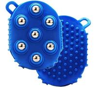 Lymphatic Gloves,Lymphatic Drainage Gloves for Women,Handheld Massage Ball,Beauty Roller Body Care Muscles Relief Tool with 7 Metal Roller Ball,360 Degree Massage Roller for Neck, Back, Legs (Blue)