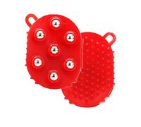 Lymphatic Gloves,Lymphatic Drainage Gloves Handheld Massage Ball Relief for Neck, Foot, Hamstrings, Thighs, and Full Body Care 7 360-degree-roller Metal Roller Ball (1Pcs Red)