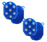 Lymphatic Gloves,Lymphatic Drainage Gloves Handheld Massage Ball Relief for Neck, Foot, Hamstrings, Thighs, and Full Body Care 7 360-degree-roller Metal Roller Ball (2Pcs Blue)