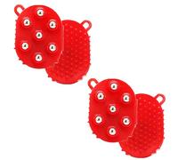 Lymphatic Gloves,Lymphatic Drainage Gloves Handheld Massage Ball Relief for Neck, Foot, Hamstrings, Thighs, and Full Body Care 7 360-degree-roller Metal Roller Ball (2Pcs Red)