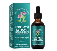 Lymphatic Herbal Drops with Burdock Root, Cleavers, Red Clover & Dandelion Root | Botanical Liquid Supplement | Alcohol Free | Easy Daily Liquid Formula | 60ml