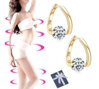 Lymphatic Magnetic Germanium Earrings, Lymphvity Magnetic Therapy Earrings, Magnet Therapy Earrings, Magnetic Earrings for Women and Men (Glod(1Pairs))