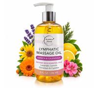 Lymphatic Massage Oil for Massage Therapy & Natural Lymphatic Drainage | Premium Quality with Arnica & Lavender Oil | for Post Surgery Recovery & Detox | 8oz by Brookethorne Naturals