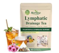 Lymphatic Natural Herbal Tea, Lymphatic Drainage with Dandelion Extract - Herbal Blend to Reduce Swelling, Supports Cellulite Reduction - Caffeine Free & Vegan, 40 Bags