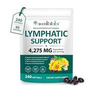 Lymphatic Support 240 Softgels Supplement 4275mg Equivalent - Advanced Botanical Complex with Dandelion & Burdock - Immune & Lymph System Support, Antioxidant Rich, Daily Wellness