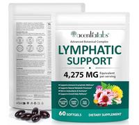 Lymphatic Support Softgels Supplement 4275mg Equivalent - Advanced Botanical Complex Dandelion & Burdock - Immune & Lymph System Support, Antioxidant Rich, Daily Wellness - 60 Softgels