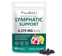 Lymphatic Support Softgels Supplement 4275mg Equivalent - Advanced Botanical Complex with Dandelion & Burdock - Immune & Lymph System Support, Antioxidant Rich, Daily Wellness 60 Count