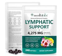 Lymphatic Support Softgels Supplement 4275mg Equivalent - Advanced Botanical Complex with Dandelion & Burdock - Immune & Lymph System Support, Antioxidant Rich, Daily Wellness 240 Softgels
