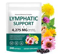 Lymphatic Support Supplement with 21 Botanical Extracts - 240 PCS High Strength Herbal Formula for Lymphatic Drainage, Circulation & Daily Cleansing Support - Vegan Capsules