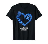 Lymphedema Awareness Heart Butterfly T-Shirt
