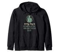 Lymphedema Warrior Lymphatic Awareness Chronic Illness Fight Zip Hoodie
