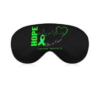Lymphoma Cancer Awareness Sleep Masks Eye Cover Blackout with Adjustable Elastic Strap Night Blindfold for Women Men Yoga Travel Nap