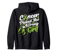 Lymphoma Cancer Picked the Wrong Girl Awareness Support Zip Hoodie