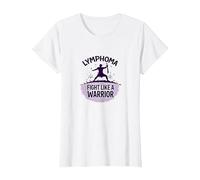 Lymphoma: Fight Like A Warrior - Inspiring Cancer Support T-Shirt, Women, White, S