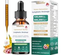 Lymphoria Lymphatic Drainage Detox Drops Water Retention - Liquid Herbal Supplement with Echinacea, Dandelion, Burdock & Elderberry - Daily Lymphatic Support, Reduces Bloating & Fluid Balance