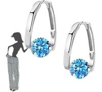 Lymphvity Germanium Earrings - Lymph Drainage Earrings Jewelry, Lymphatic Magnetotherapy Earrings, Lymphvity MagneTherapy Germanium Earrings, Magnetic Therapy Earrings for Women (Blue)