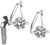 Lymphvity Germanium Earrings - Lymph Drainage Earrings Jewelry, Lymphatic Magnetotherapy Earrings, Lymphvity MagneTherapy Germanium Earrings, Magnetic Therapy Earrings for Women (Silver)