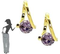 Lymphvity Germanium Earrings - Lymphatic Magnetotherapy Earrings, Lymph Drainage Earrings Jewelry for Women, Magnetic Therapy Earrings for Weight Loss (Purple)