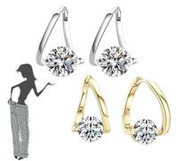 Lymphvity Germanium Earrings,Lymphatic Magnetotherapy Earrings,Lymph Drainage Earrings,Lymphatic Drainage Earrings,Magnetic Earrings for Women (Silver+Gold)