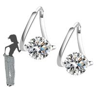 Lymphvity Germanium Earrings,Lymphatic Magnetotherapy Earrings,Lymph Drainage Earrings,Lymphatic Drainage Earrings,Magnetic Earrings for Women (Silver)