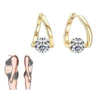 Lymphvity Germanium Earrings, Lymphatic Magnetotherapy Earrings, Lymphatic Drainage Earrings, Magnetic Earrings for Women (Gold)