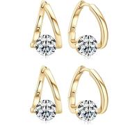 Lymphvity Germanium Earrings,Lymphvity Therapy Germanium Earrings for Women Girl (Gold-2Pair)