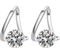 Lymphvity Germanium Earrings,Lymphvity Therapy Germanium Earrings for Women Girl (Silver)