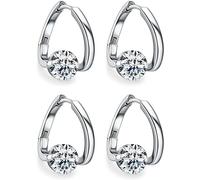 Lymphvity Germanium Earrings,Lymphvity Therapy Germanium Earrings for Women Girl (Silver-2Pair)